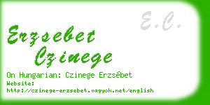 erzsebet czinege business card
